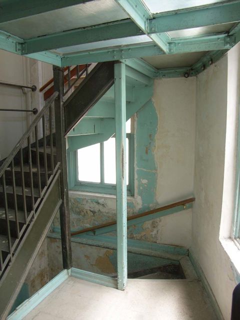 Existing historic glass floor in stacks